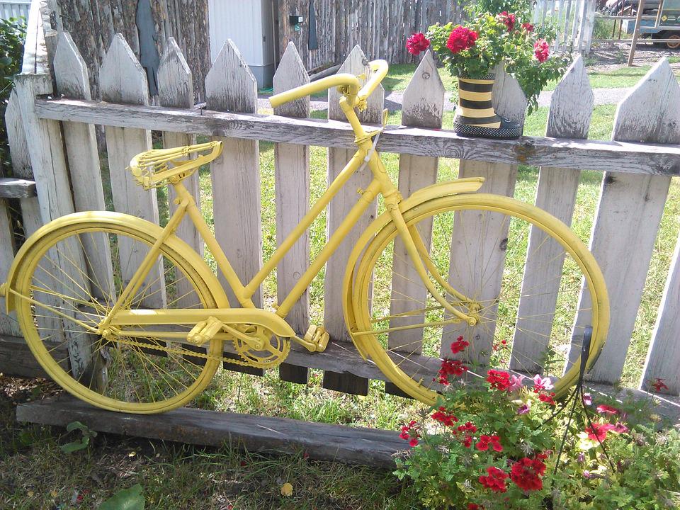 The sales yellow bike